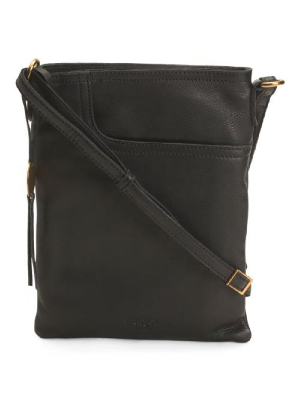MARGOT Leather Split Pocket Small Crossbody With Adjustable Strap - Picture 6 of 6